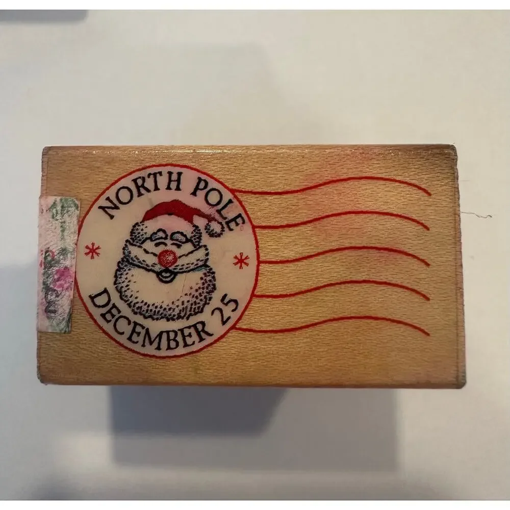 Vintage Christmas Rubber Stamps Lot of 3 Rubber Stampede All Night Media Wood